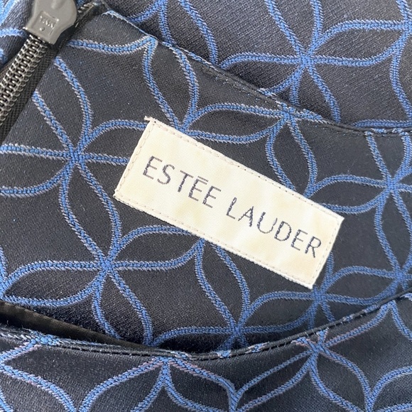 VINTAGE Ester Lauder Blue Short Sleeve Opening Ceremony Pleated A-line Dress - Picture 6 of 8